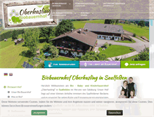 Tablet Screenshot of oberhasling.at
